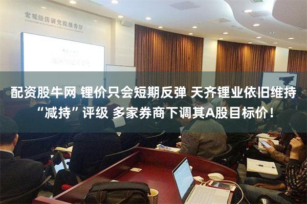 配资股牛网 锂价只会短期反弹 天齐锂业依旧维持“减持”评级 多家券商下调其A股目标价！