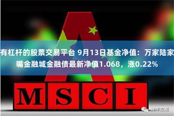 有杠杆的股票交易平台 9月13日基金净值：万家陆家嘴金融城金融债最新净值1.068，涨0.22%