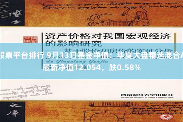 股票平台排行 9月13日基金净值：华夏大盘精选混合A最新净值12.054，跌0.58%