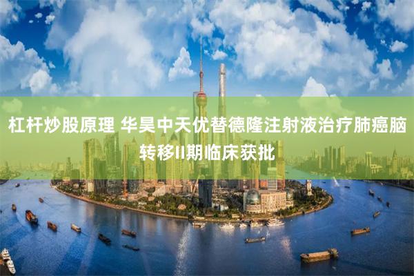 杠杆炒股原理 华昊中天优替德隆注射液治疗肺癌脑转移II期临床获批
