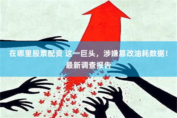 在哪里股票配资 这一巨头，涉嫌篡改油耗数据！最新调查报告