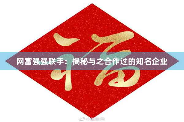 网富强强联手：揭秘与之合作过的知名企业