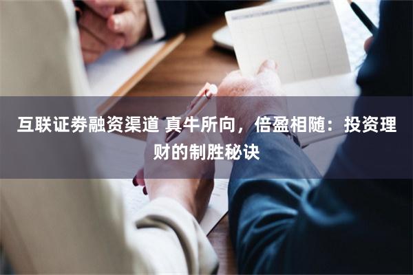 互联证劵融资渠道 真牛所向，倍盈相随：投资理财的制胜秘诀