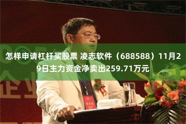 怎样申请杠杆买股票 凌志软件（688588）11月29日主力资金净卖出259.71万元