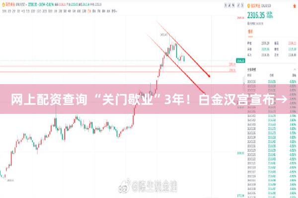 网上配资查询 “关门歇业”3年！白金汉宫宣布→