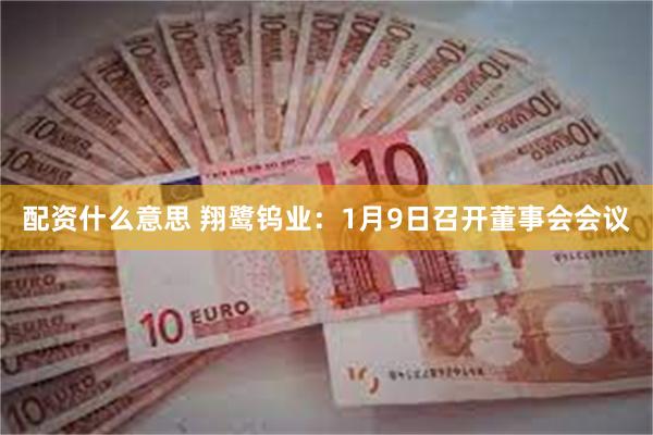 配资什么意思 翔鹭钨业：1月9日召开董事会会议