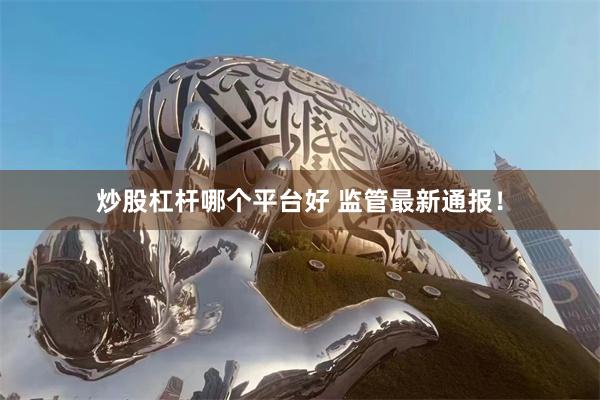 炒股杠杆哪个平台好 监管最新通报！