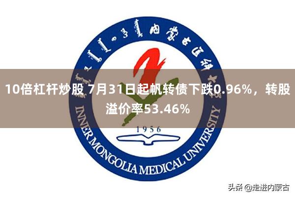 10倍杠杆炒股 7月31日起帆转债下跌0.96%，转股溢价率53.46%